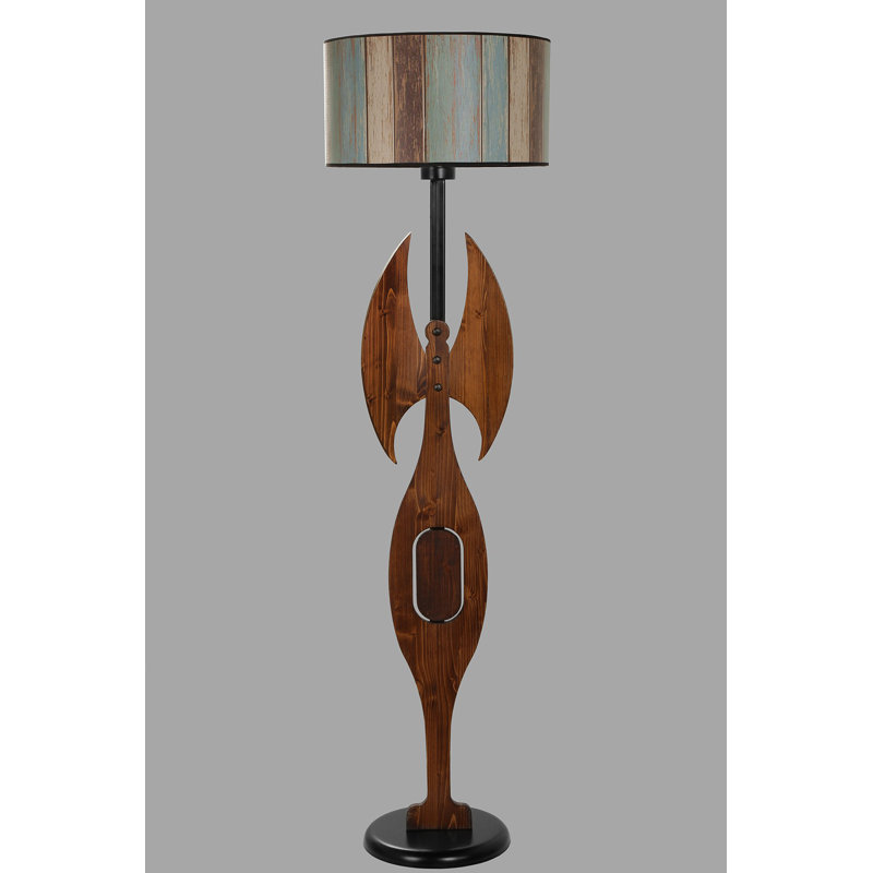 Lampe sur pied 62 po Burress, Brun foncé
