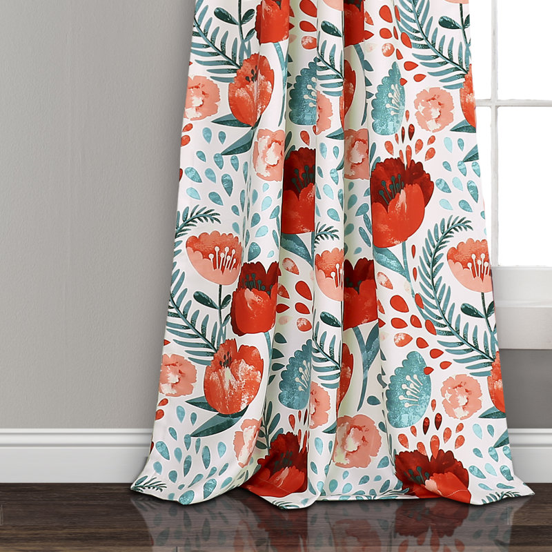 Room Darkening Curtain Pair, 52" W x 95" L, Multi