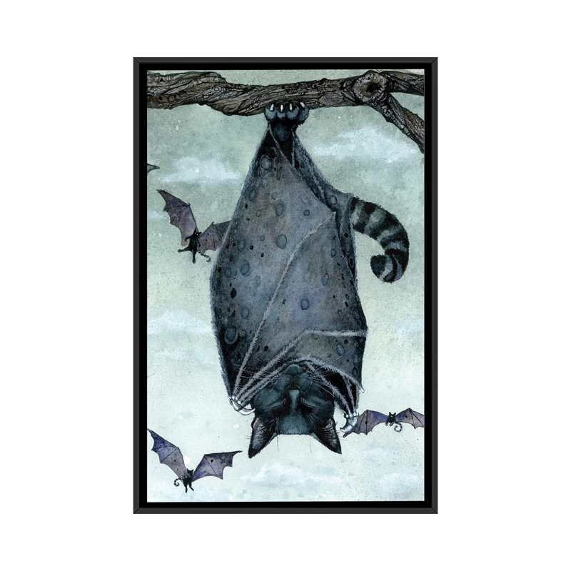 « Chatçon » par Maggie Vandewalle-reproduction d’art, H 60 po x l 40po x P 1,5 po, Toile avec cadre noir, Pas de tapis