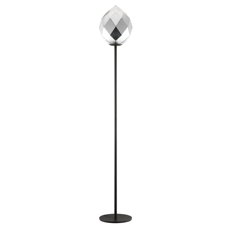 Chun 163cm Black Traditional Floor Lamp, Chrome