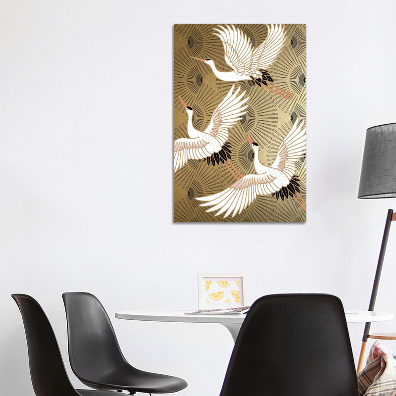 Crane Japenese II by Nikki Chu - Wrapped Canvas Print, 101.6 cm H x 66.04 cm W x 1.91 cm D