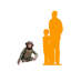 Statue monkey Hunky Chimpanzee