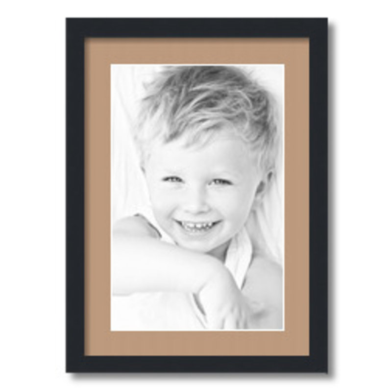 Matte Picture Frame with Mat, Desert Sand