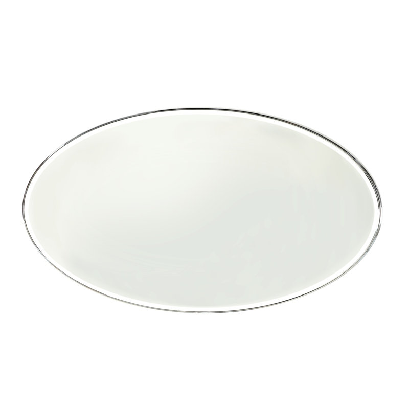 Elongated Oval Mirror-Nickel, 63" H x 35.5" W