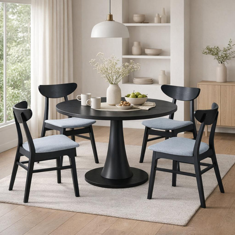 Chaise en bois noir Soid