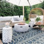 Tapis d'intérieur / extérieur bleu Marshanna-49789102