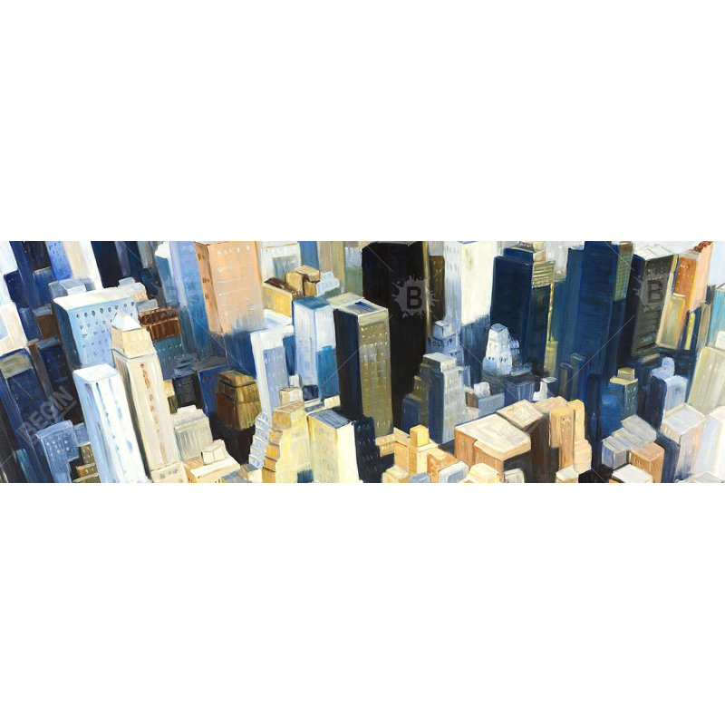 Vue de Manhattan Empire State Building, toile | Décoration intérieure, H 49,25 po x l 17,25 po