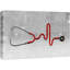 Stéthoscope médical rouge sur fond gris-98161473