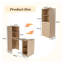 Secrétaire pliante de 126 cm (49,6 po), en MDF brun, avec rangement et roulettes-414441577