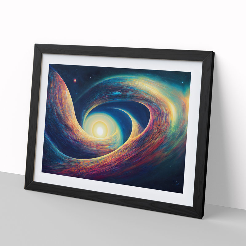 XH1022-8724X Surreal Cosmos Vol.4 - Single Picture Frame Print, Black, 25cm H x 34cm W x 2cm D