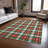 Machine Washable Indoor/Outdoor Christmas Plaid Xhevrie Emerald Rug-1516000972