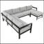 U-shaped multi-person outdoor sofa set, suitable for gardens, backyards, and balconies.-219404808