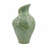 D9.8x16.5" Sage Green Sculptural Ceramic Vase