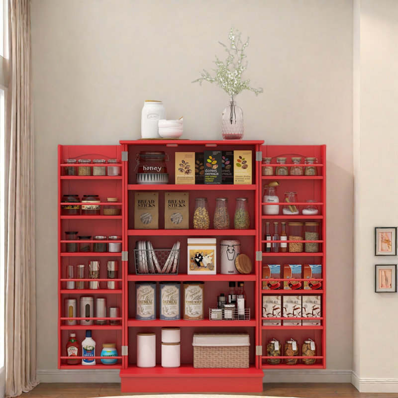 41'' Kitchen Pantry, Red
