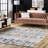 Clair Moroccan Power Loom Performance Ivory, Beige, Gray, Blue, Orange, and Magenta Rug-1267036325