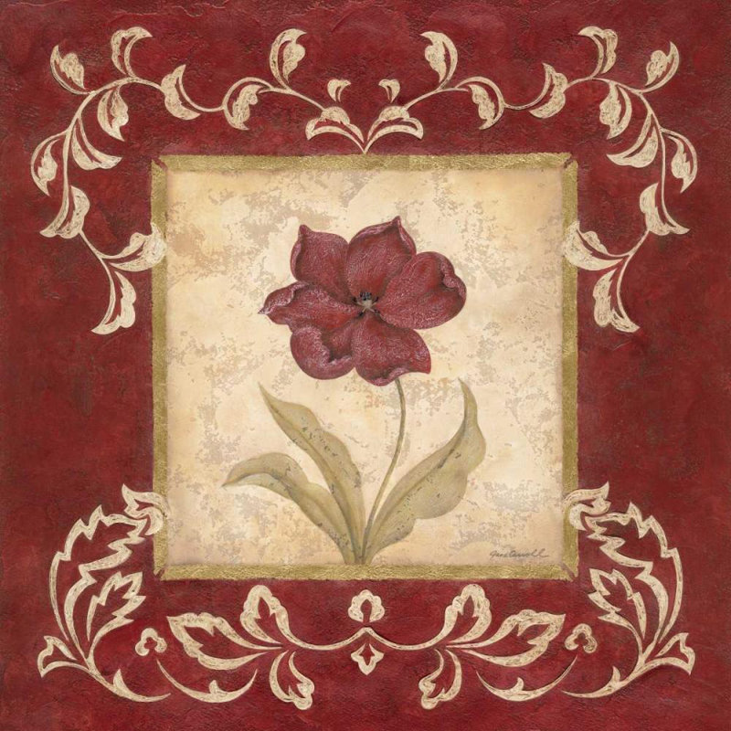 Art sur toile tendue avec Lark Manor ™ Carroll, Jane, Scarlet Shine II, H 20 po x l 20 po