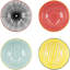 KitchenCraft 4 Piece Monochrome Cereal Bowl Set