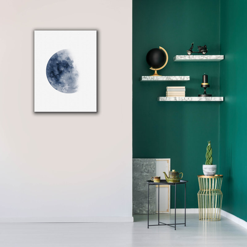 «Blue Moon Waning No. 1» par Brandon Wong, art mural sur toile, H 34 po x l 26 po x P 1,5 po