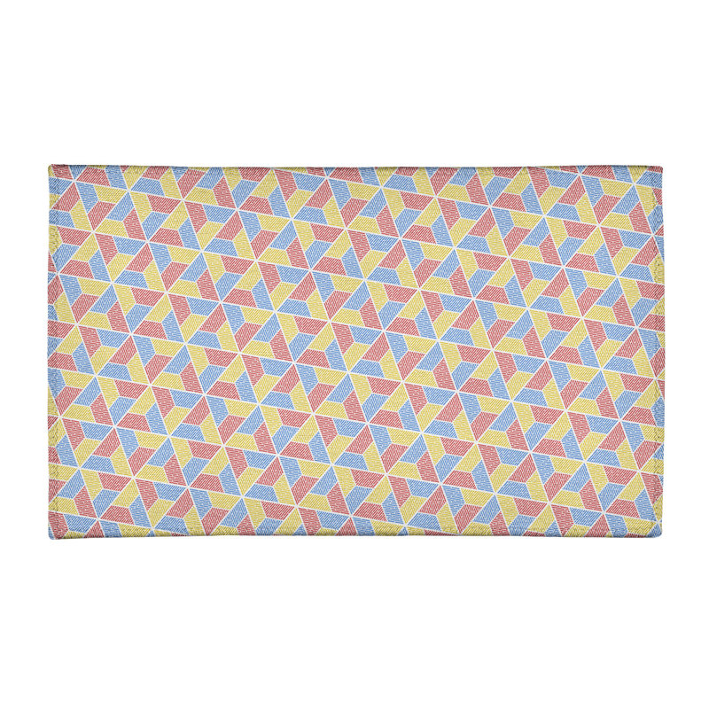 Tapis plumes/jaune/bleu clair, Rectangle 2 pi x 3 pi