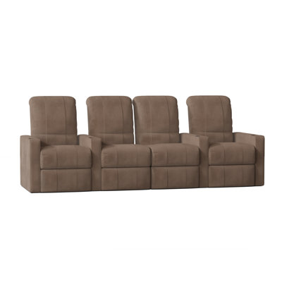 Upholstered Home Theater Seat with Cup Holder