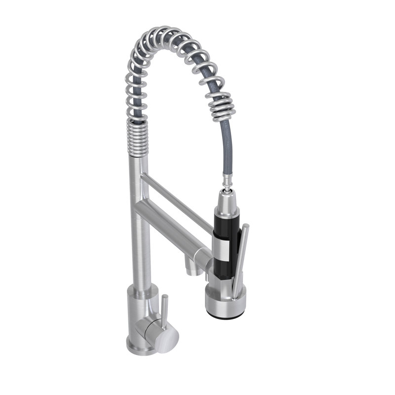 Kitchen Faucet - Brushed Nickel, Ideal For Residential Kitchens With Modern Style Built Long-Term Use, Stainless Steel