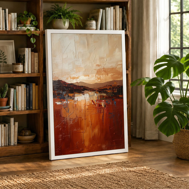 Desert at Dusk Abstract - Wrapped Canvas, 18x12 - 45.7 x 30.5 cm, White Border