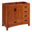 36" Maybeck Vanity - Tinted Oak With Left Offset Rect Undermount Sink - Carrara Marble Widespread