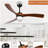 52-inch 3-piece solid wood blade pendant light-1392408715