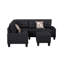 Canapé modulaire 6 pièces, noir