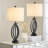 Burholme 26" Traditional Black Metal Table Lamp Set with 3-Way Dimmable Light-219270237