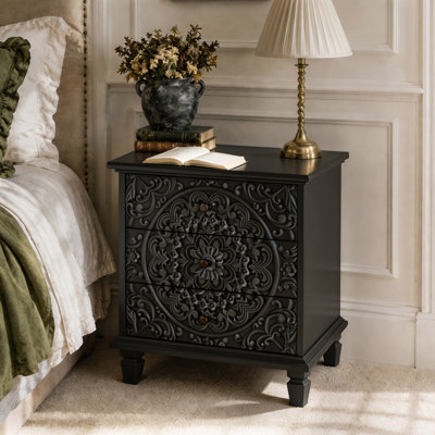 Table de chevet 3 tiroirs Vintage