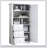 Tall and Wide Storage Cabinet with Doors for Bathroom/Office, Three Drawers