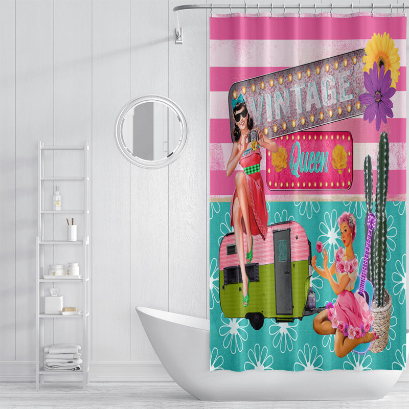 Rideau de douche simple Rana, H 70 po x l 90 po