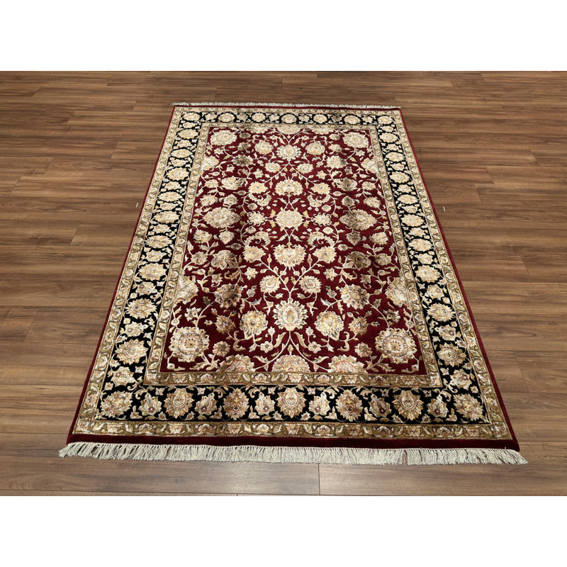Tapis noir en laine noué à la main Original Original