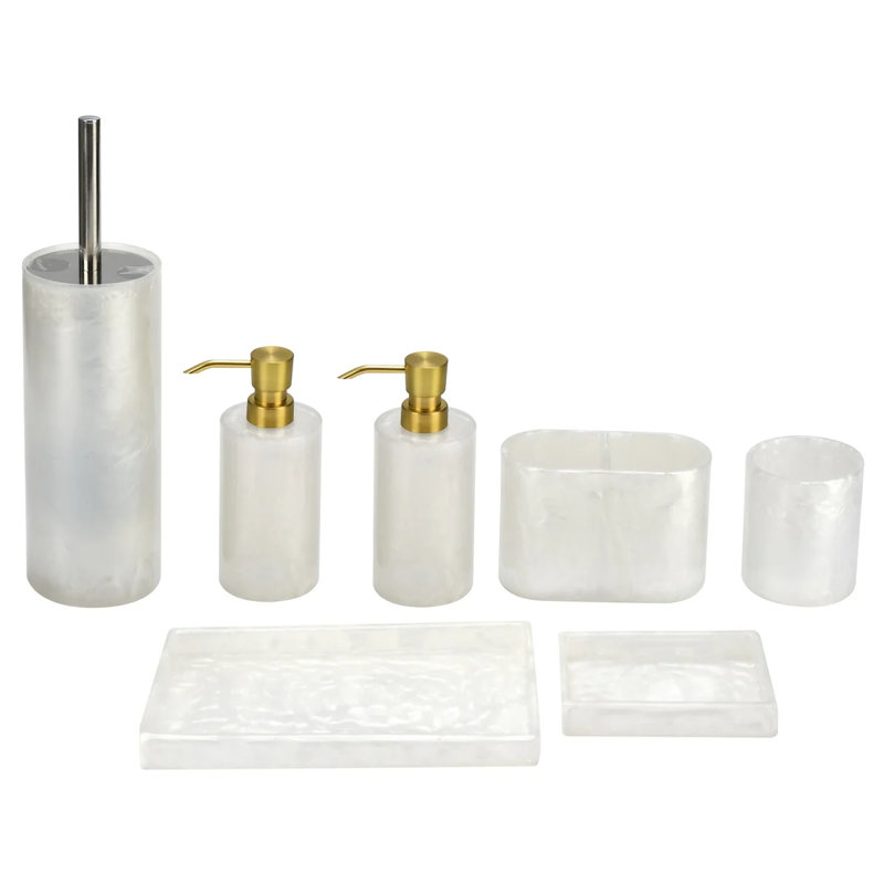 7pc Resin Bathroom Accessories Set