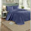 Ensembles de literie réversible bleu marine, courtepointe en coton avec taies décoratives, utilisation été comme hiver