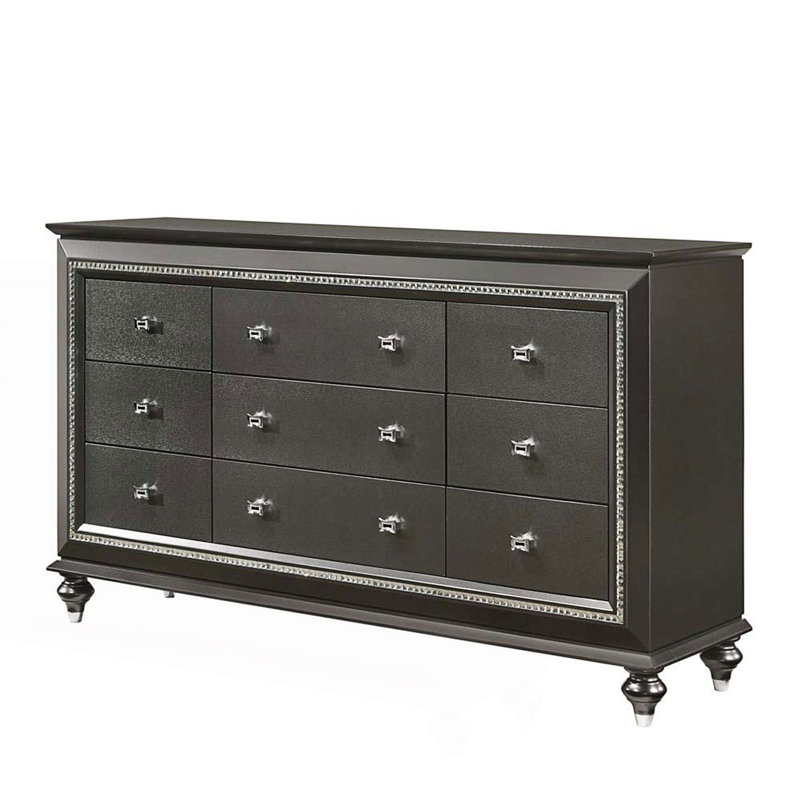 Commode 9 tiroirs Contemporary, Gris