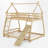 Twin Over Queen Bunk Bed-450956047