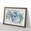 A Lion Portrait in Abstract - Picture Frame Painting Print-55629847-55629846