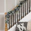 Flocked Pine With Harlequin Ornaments And Bows Artificial Christmas Garland - 6' X 8" - Unlit