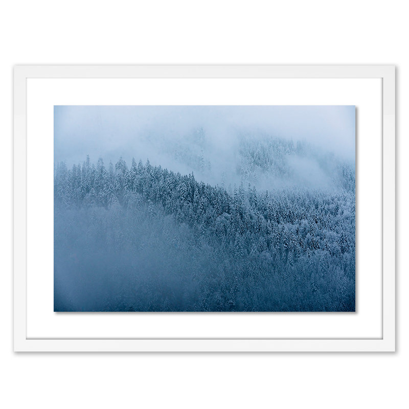 Winter Trees II Print by Michael Schauer, White, 42" H x 60" W x 2.5" D