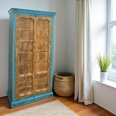 Hand-crafted Wood Armoire Antique Style