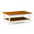 Plateau en teck / base blanche