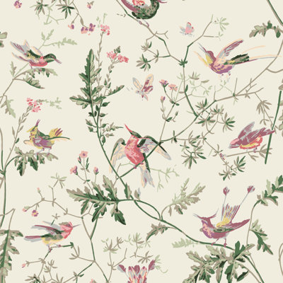 Hummingbirds Cotton Print