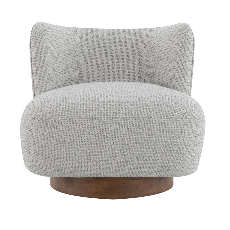 Fauteuil d'appoint en tweed gris Lisa