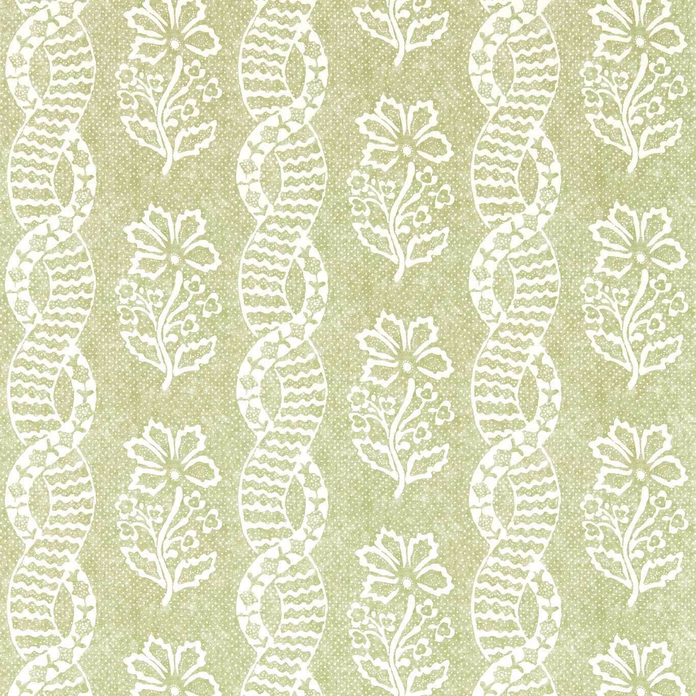 Zoffany Indienne Wallpaper Double Roll, Pale Olive