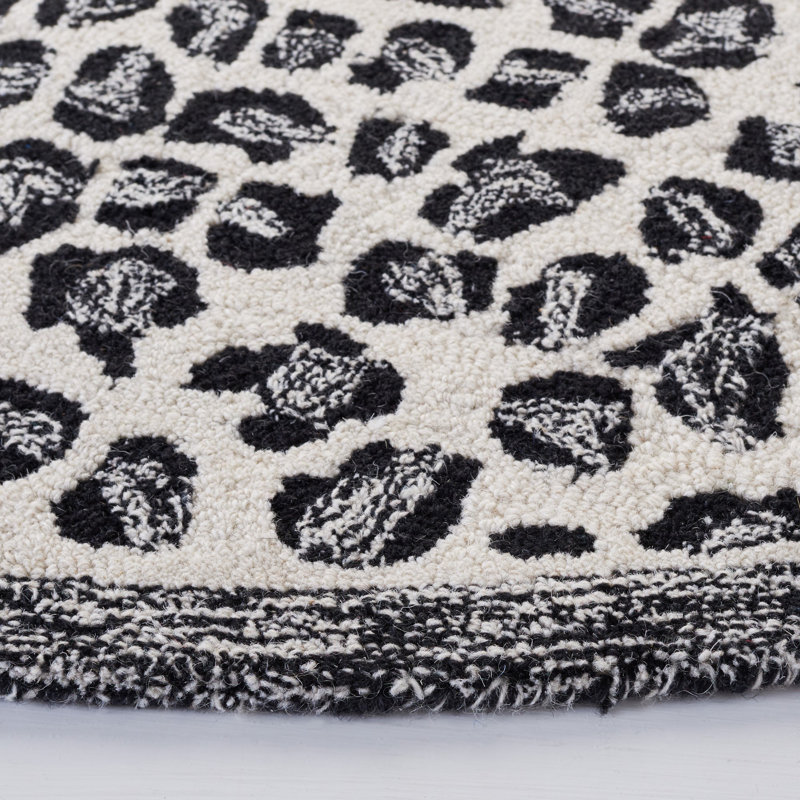 Tapis en laine et coton indien touffeté à la main Metro, Rond 6 pi