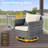 Lovall Rattan Wicker 7 - Person Seating Group with Fire Pit and Cushions-551472440