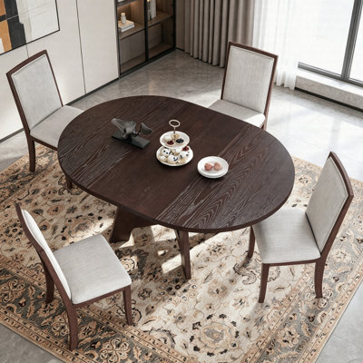 Ensemble de table de salle à manger avec tabeltop extensible et pieds de table en X