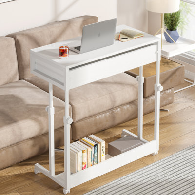 Yanal Height Adjustable Portable Mobile Laptop Desk with Drawers, Standing Desks for Home Office